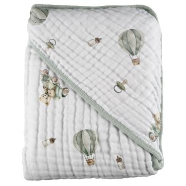 Imagem de Toalha de Banho Bebê Soft Com 3 Camadas De Fralda Baby Joy