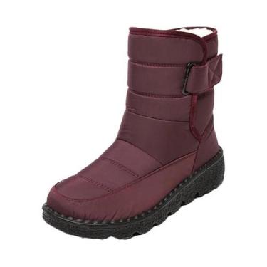Imagem de Botas De Inverno Femininas Impermeáveis E Antiderrapantes, Quentes, Co