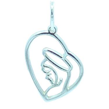 Imagem de Pingente em Prata 925 Ave Maria Vazada - Joia Exclusiva - Justino Riba