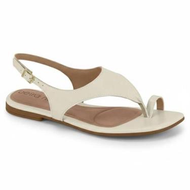 Imagem de Sandália Rasteirinha de Dedo Feminina Beira Rio Confortável Original -