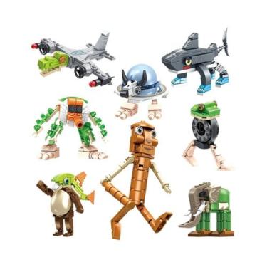 Imagem de Blocos De Montar SharkBricks: Brinquedo Educativo Infantil Italiano Co