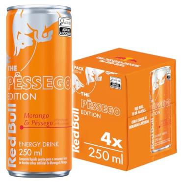 Imagem de Pack de 4 Latas Red Bull Energético, Morango & Pêssego, 250ml
