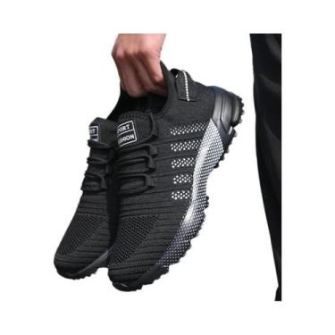 Imagem de Tênis Masculino Leve E Respirável Em Malha, Slip-On, Sola Macia, Casua