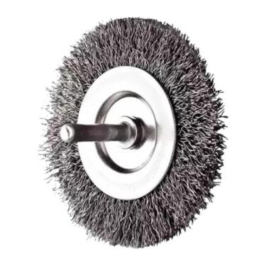 Imagem de Escova De Aço Circular 75mm Com Haste Escova de Aço - Rayco