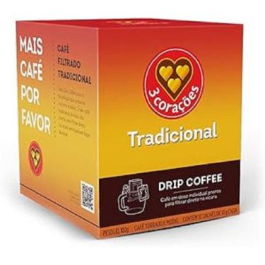 Imagem de Café Drip Coffee 3 Corações Tradicional 100g