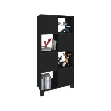 Imagem de Estante Home Office 4 Portas 4 Nichos Mobile Wally Preto - Artany, Pre