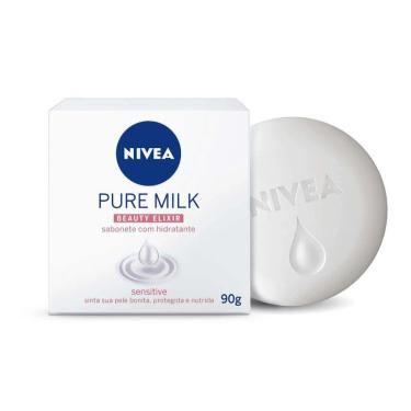 Imagem de Sabonete em Barra Pure Milk Sensitive 90g Nivea Hidratação para Pele Seca