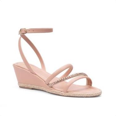 Imagem de Sandália Domidona Anabela Com Detalhe Em Palha Feminina-Feminino