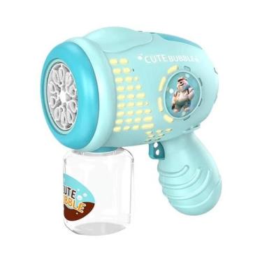 Imagem de Pistola De Bolhas Elétrica Para Crianças Astronauta Com Luz Brinquedo 