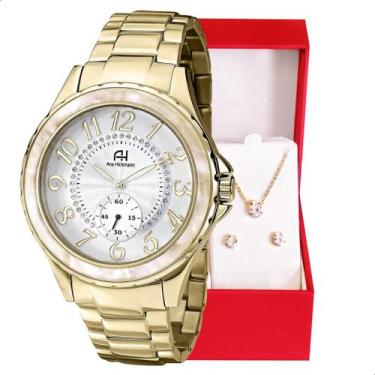 Imagem de Relógio Champion Ana Hickmann Analógico Prova D'Água Aço Dourado AH286