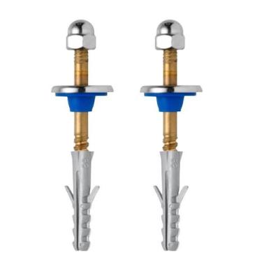 Imagem de Kit Parafuso Em Cobre 1/4 X 80mm Bucha N10 Para Vaso Blukit