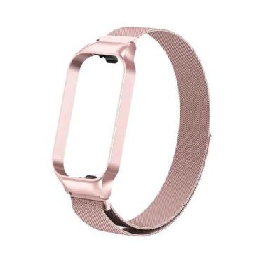 Imagem de Pulseira Magnética De Aço Inoxidável Para Xiaomi Mi Band 9 Active - Su