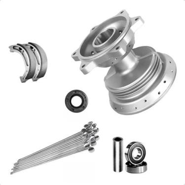 Imagem de Cubo Roda Traseira Bros 125 150 160 Crf 230 Com Espelho Lona - Fabreck