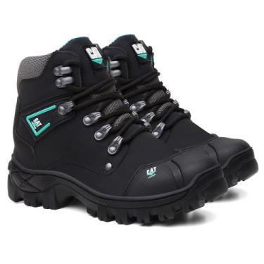 Imagem de Bota Coturno Masculino Couro Legítimo Biqueira Pvc Com C.A - Cat Prime