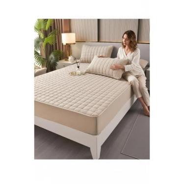 Imagem de Protetor Colchão Casal Impermeável Matelado Elástico Cáqui 1 - Congrat