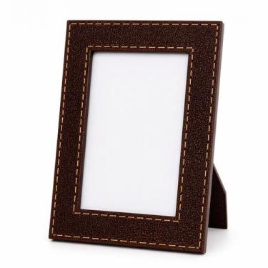 Imagem de Porta Retrato 10x15 Decorativo Moldura Texturizada Marrom Estilo Cláss