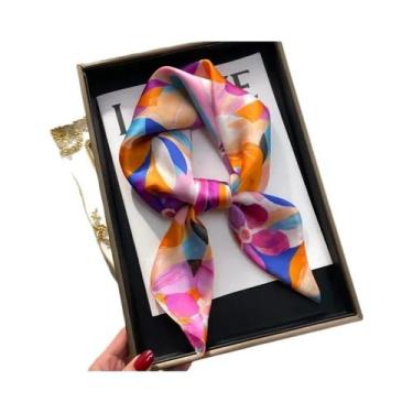 Imagem de Cachecol Feminino De 68cm Com Estampa De Grafite, Acessório De Moda Em