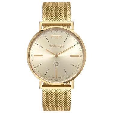 Imagem de Relógio Technos Masculino Slim Dourado - 2025LUM/1X-Masculino