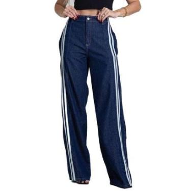 Imagem de Calça Jeans Sawary Wide Leg - 283261 AZUL-46-Feminino