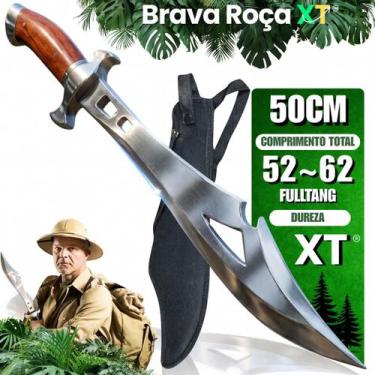 Imagem de Facão Grande 19 pl Roçadeira para Mato Lamina em aço inox e Cabo Perso