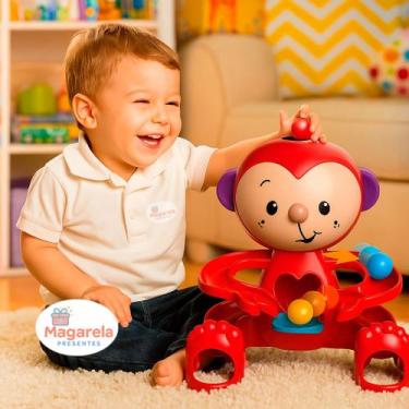 Imagem de Macaco Zuquinha Escorrega Bolinha Elka Brinquedo Educativo Pedagógico 