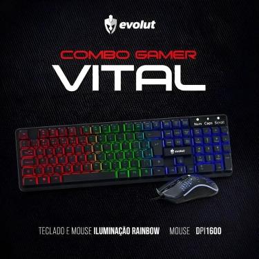 Imagem de Combo Gamer Vital (Teclado+Mouse) Eg57 Evolut