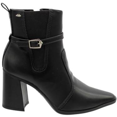 Imagem de Bota Ankle Boot Dakota Vieri Tira em Fivela Feminina, Preto, 38
