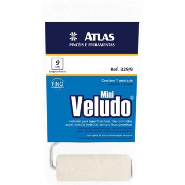 Imagem de Rolo De Lã De Carneiro Para Pintura 9 Cm Com Cabo Atlas