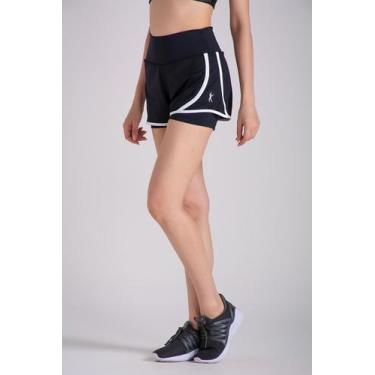 Imagem de Short LARULP Detroit Mable Sport Preto e Branco, G1