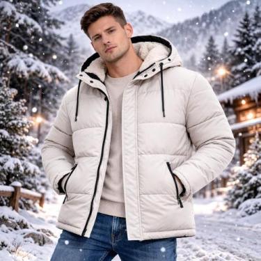 Imagem de Jaqueta Bobojaco Forrada Peluciada Inverno Neve Impermeável Com Punho 