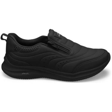 Imagem de Tênis Feminino Academia Kolosh Esportivo Calce Fácil Fitness, Preto, 4