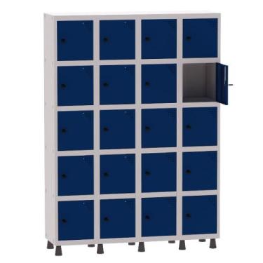 Imagem de Armário Guarda Volume Locker Roupeiro 4 Vãos 20 Portas Aço GRP504/20 C