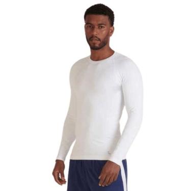 Imagem de Camiseta Térmica Lupo AM Run T-Shirt Masculina, Branco, M