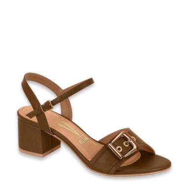 Imagem de Sandália Feminina Fivela Vizzano Salto Baixo Grosso 62911184, Capuccin