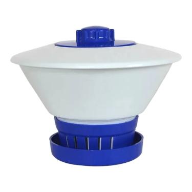 Imagem de Clorador Flutuante para Piscina Margarida para Pastilhas de Cloro 200g Dosagem Controlada Brustec Lazer