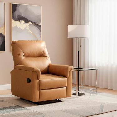 Imagem de Poltrona do Papai Reclinavel Corvette Zero Wall Corino Confortavel Caramelo para Sala de Estar Matrix