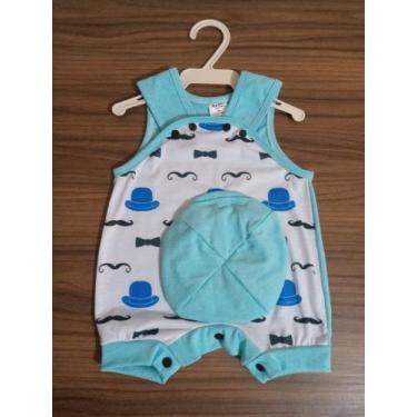 Imagem de Macaquinho masculino - Sonho Infantil , Azul bebê