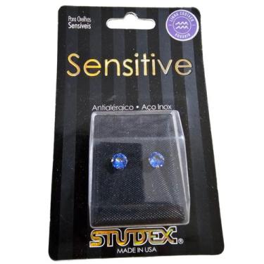 Imagem de Brinco Studex Sensitive Zodíaco 5mm Modelo Gêmios Amentista Roxo