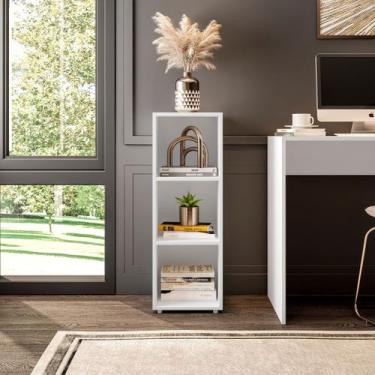 Imagem de Estante de Livros 30CMX83CM Modular 3 Nichos Austin Branco - DRD Móvei
