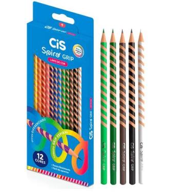 Imagem de Lápis de Cor Spiro Grip com 12 Cores - CiS