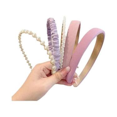 Imagem de Conjunto De Faixas De Cabelo Para Mulheres E Meninas, 5 Peças, Acessór