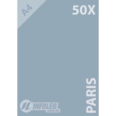 Imagem de 50 Folhas Papel Color Plus Paris (Azul Claro) A4 180g
