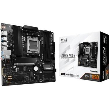 Imagem de Placa Mãe ASROCK AM5 B850M PRO-A 4XDDR5 8000MHZ 4XUSB 2.0 2XUSB 3.2 HD