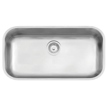 Imagem de Cuba de Embutir Lavínia Prime Retangular Aço Inox Acetinado Prata Tramontina 34CM 56x34x17cm