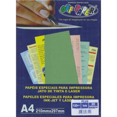 Imagem de Papel A4 Off Paper Plus 120 G-M² 210X297MM Bloco com 20 Folhas para Im