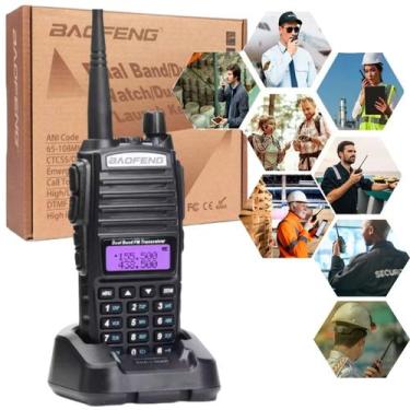 Imagem de Rádio Comunicador Baofeng UV82 Dual Band VHF UHF 128 Canais Bateria Re