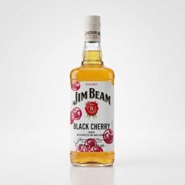 Imagem de Whiskey Bourbon Jim Beam Black Cherry 1 Litro Sabor Cereja Importado, 