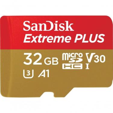 Imagem de Cartão de Memória Sandisk Extreme Plus Microsdhc UHS-I 32GB com Rescuepro Deluxe e Resistente a Água e Raio-X