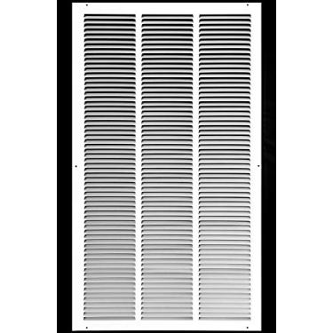 Imagem de HVAC Premium Grade de ar de retorno de aço com estampa plana de 45 cm x 81 cm [abertura do duto] - parede lateral e teto - cobertura de duto de ventilação HVAC - branca [dimensões externas: 40 cm L x