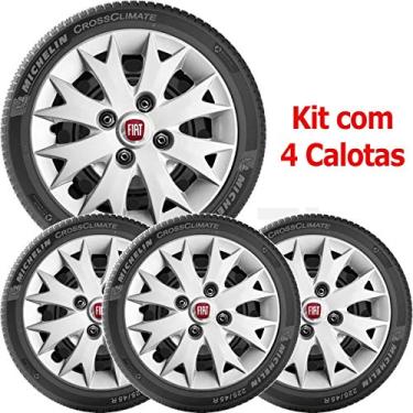 Imagem de Kit 4x Calota Fiat Uno Palio Siena Aro 13 com Emblema 158cb